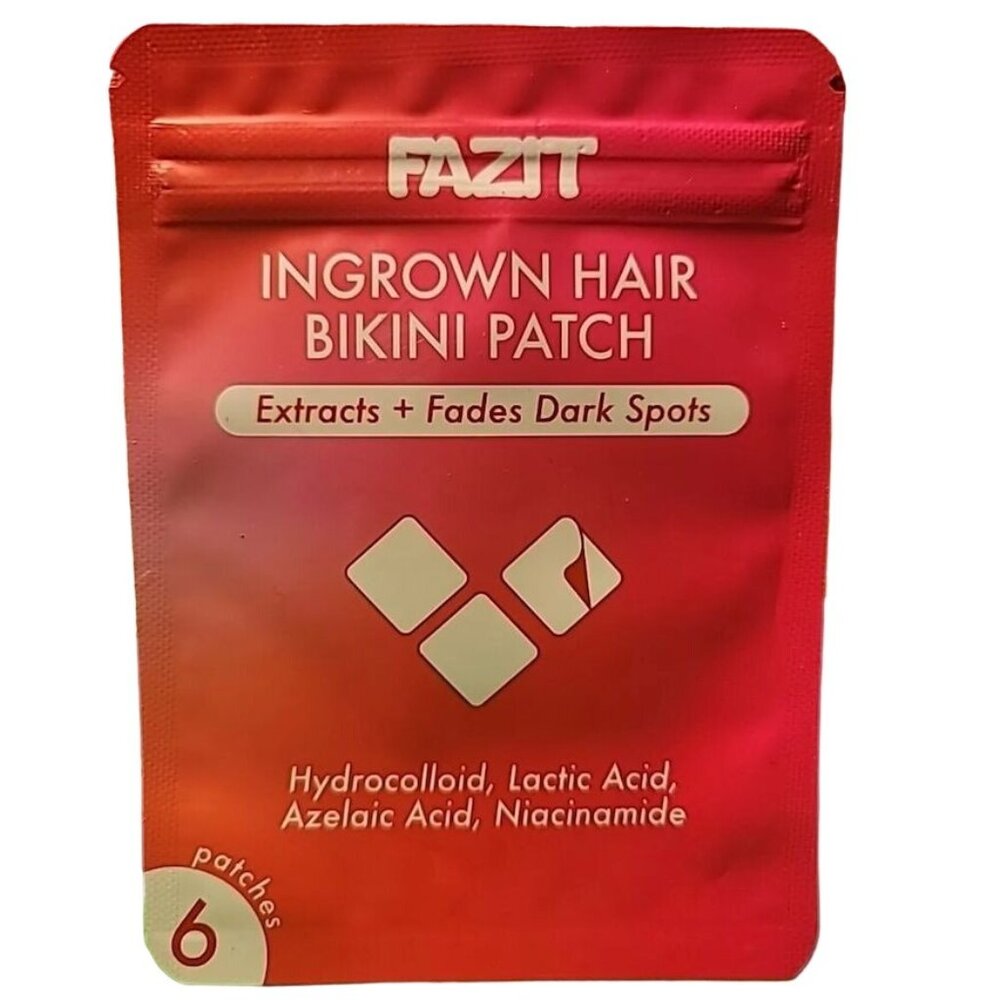 Fazit Ingrown Hair Bikini Patch 6 Count Hydrocolloid Lactic Acid Azelaic Acid